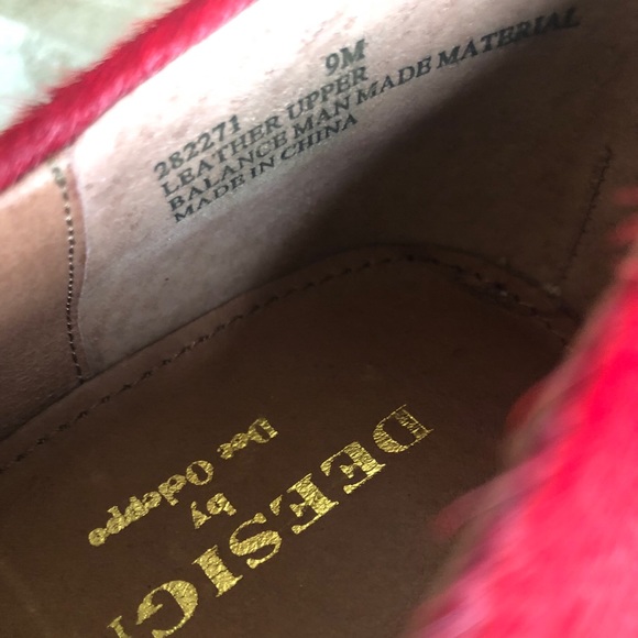 Dee Ocleppo Scarlet Calf Hair Gold Wedge - Picture 11 of 13